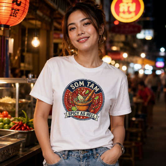 Som Tam T-Shirt – Spicy as Hell · Thai Food Graphic Tee | Wild Boys Asia