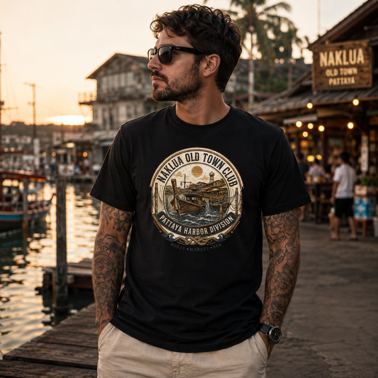 Naklua Old Town Club T-Shirt – Pattaya Harbor Vintage Streetwear Tee