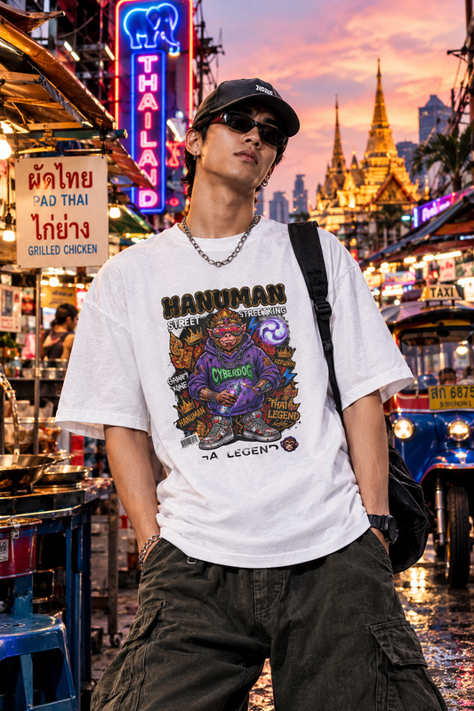 Hanuman Guardian T-Shirt — Thai Streetwear Affengott Herren Damen
