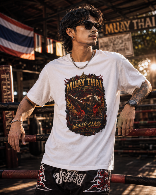 Muay Thai World Class T-Shirt — Thai Streetwear Herren Damen
