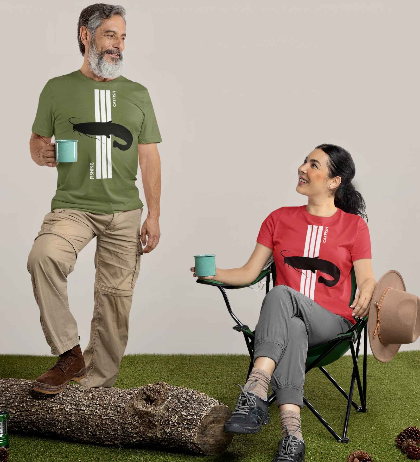 FISHING CATFISH T-Shirt für Männer, Frauen & Diverse