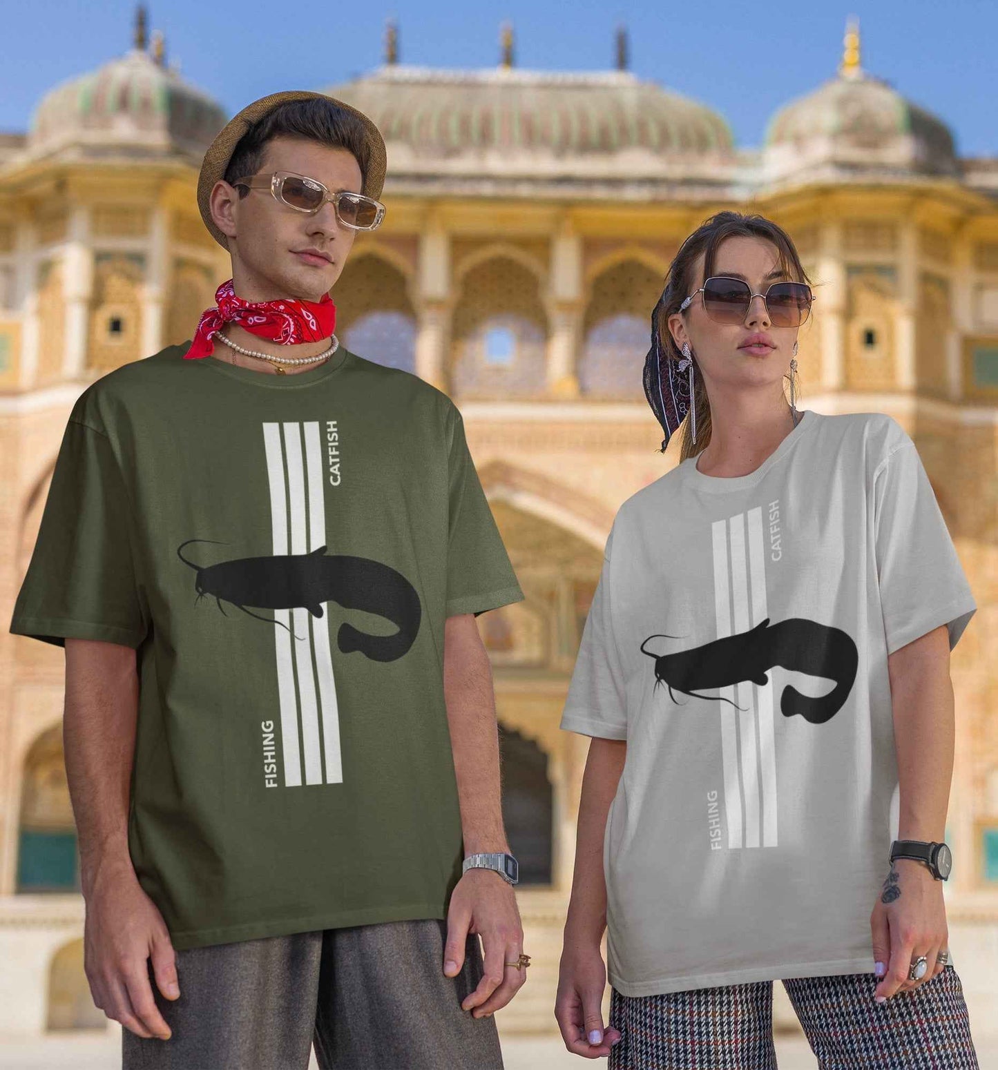 FISHING CATFISH T-Shirt für Männer, Frauen & Diverse