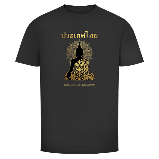 Buddha T-Shirt — Golden Kingdom Thailand Spiritual Graphic Tee | Buddhistisches Geschenk – T-Shirt Frontansicht