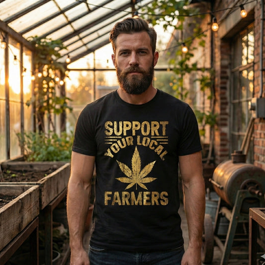 Support Your Local Farmers – Statement T-Shirt – T-Shirt Frontansicht