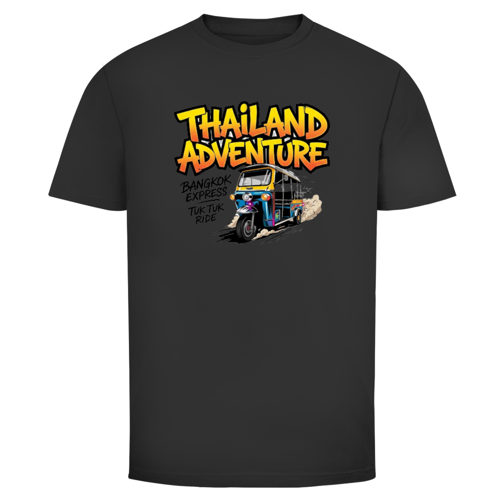 Thailand Adventure Tuk Tuk T-Shirt — Bangkok Streetwear Retro Graphic Tee | Reise Geschenk – T-Shirt Rückansicht