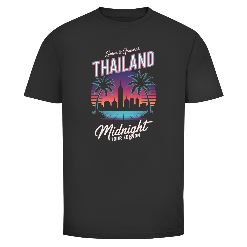 Thailand Midnight Skyline T-Shirt Herren – T-Shirt Frontansicht