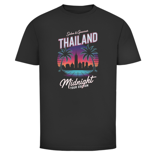 Thailand Midnight Skyline T-Shirt – Herren – Angelschnur Frontansicht