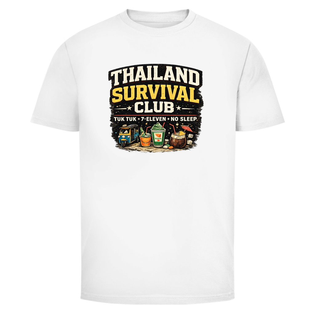 Thailand Survival Club T-Shirt – Herren – T-Shirt Designdetail Nahaufnahme
