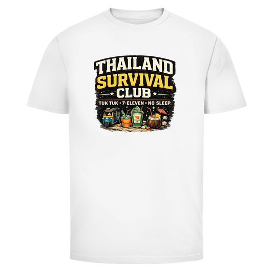 Thailand Survival Club T-Shirt – Herren – T-Shirt Designdetail Nahaufnahme