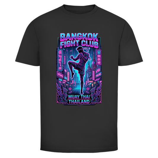 Muay Thai T-Shirt — Bangkok Fight Club Cyberpunk Graphic Tee | Kampfsport Geschenk – T-Shirt Frontansicht