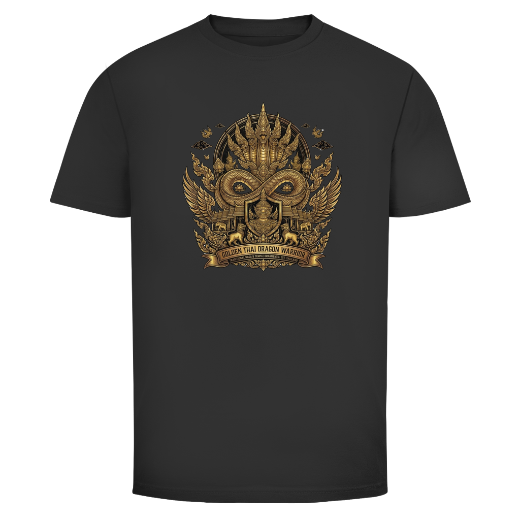 Golden Dragon Warrior T-Shirt – Thailand – T-Shirt Frontansicht
