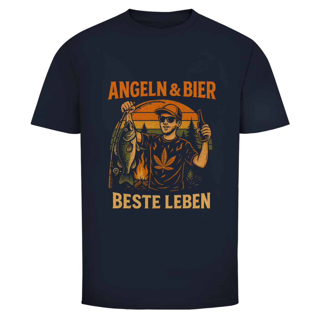 Angeln & Bier T-Shirt – Beste Leben | Wild Boys Streetwear - Wild Boys Shop