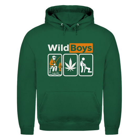 Wild Boys Hoodie – Die 3 Gebote Bubatz – Hoodie Designdetail Nahaufnahme