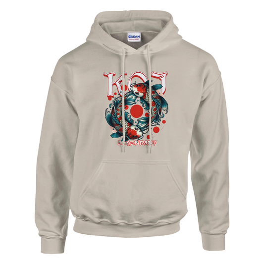 Koi Legendary Hoodie – Hoodie Designdetail Nahaufnahme
