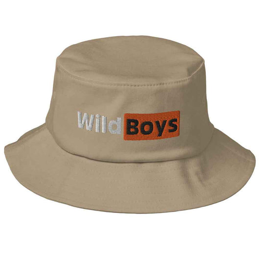 Wild Boys Bucket Hat – Angler Fischerhut – T-Shirt Designdetail Nahaufnahme