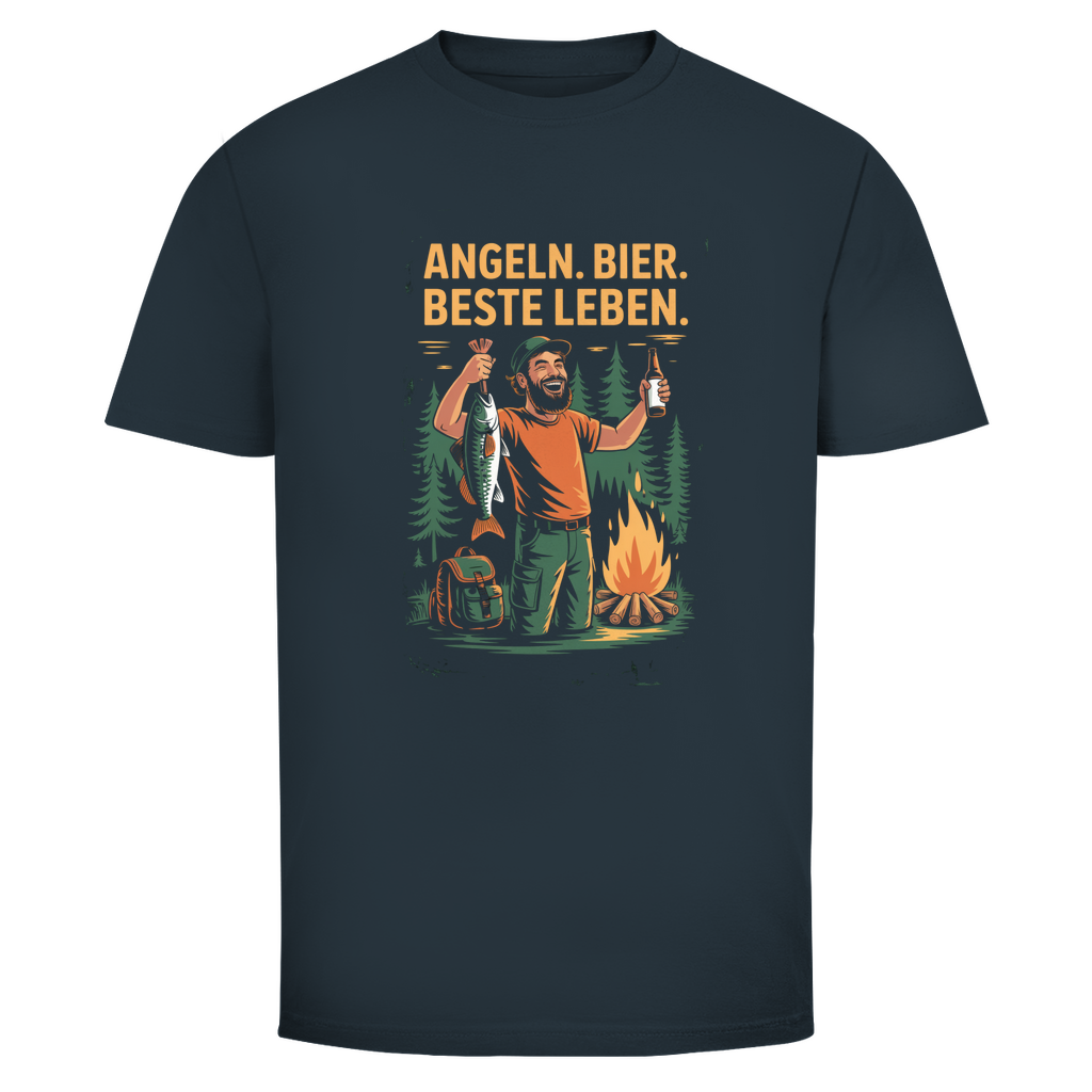 Angler T-Shirt – Angeln. Bier. Beste Leben. – Lustiges Camping & Outdoor Shirt für Männer - Wild Boys Shop