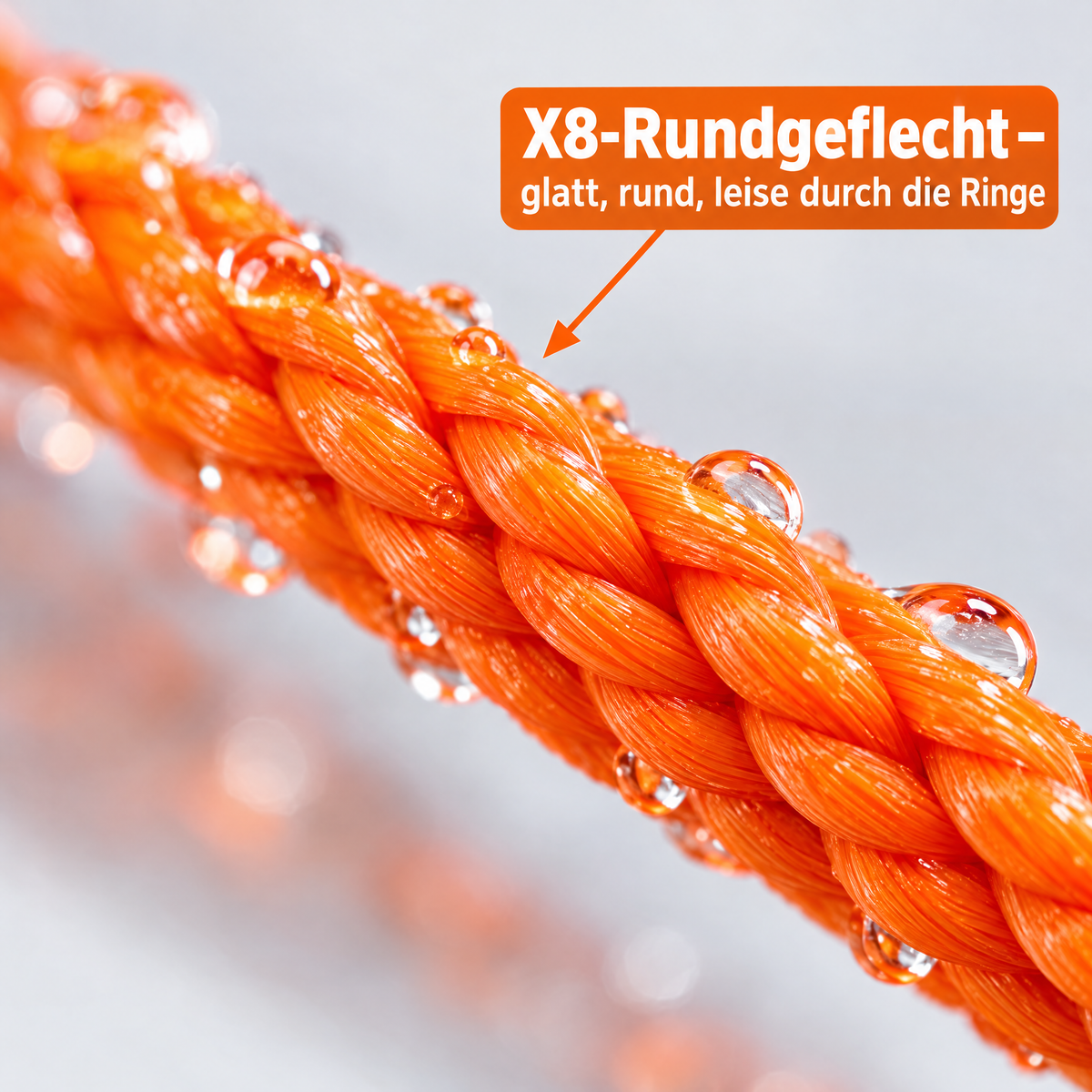 X8-Rundgeflecht Detail der Wallerschnur