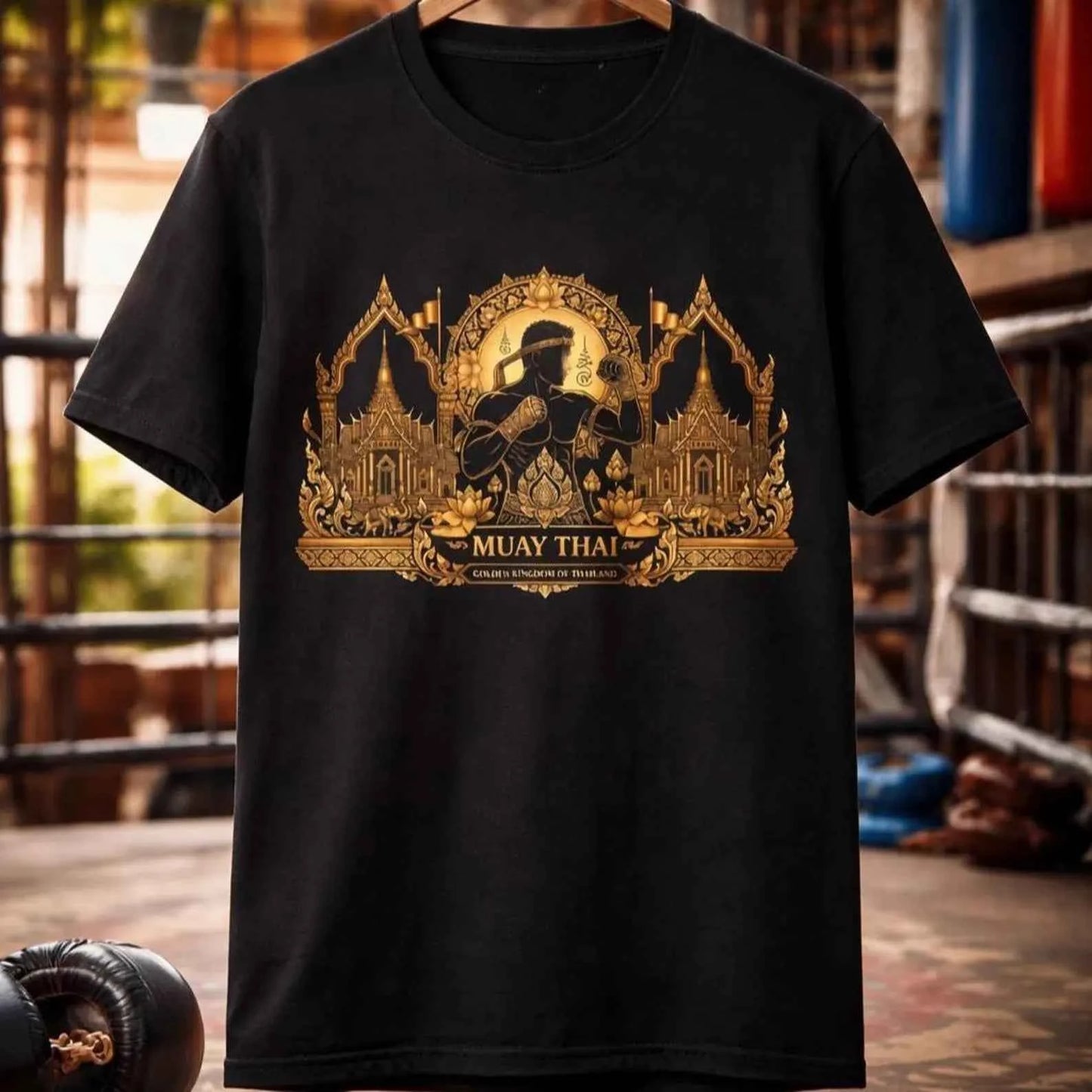 Muay Thai Fighter Shirt – T-Shirt Designdetail Nahaufnahme