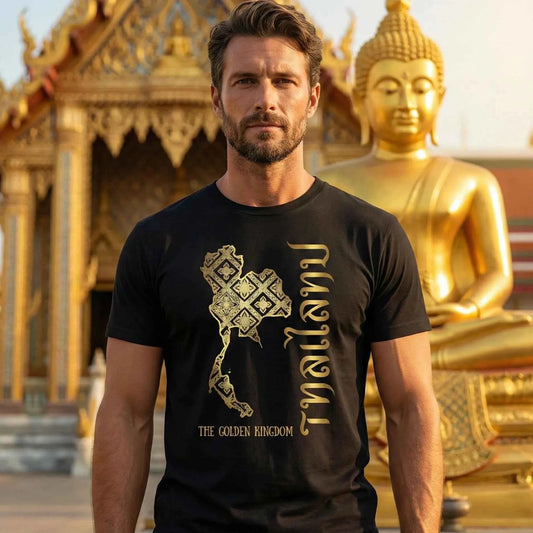 Thailand Golden Kingdom T-Shirt Herren – Edles Thailand Kultur & Streetwear Shirt