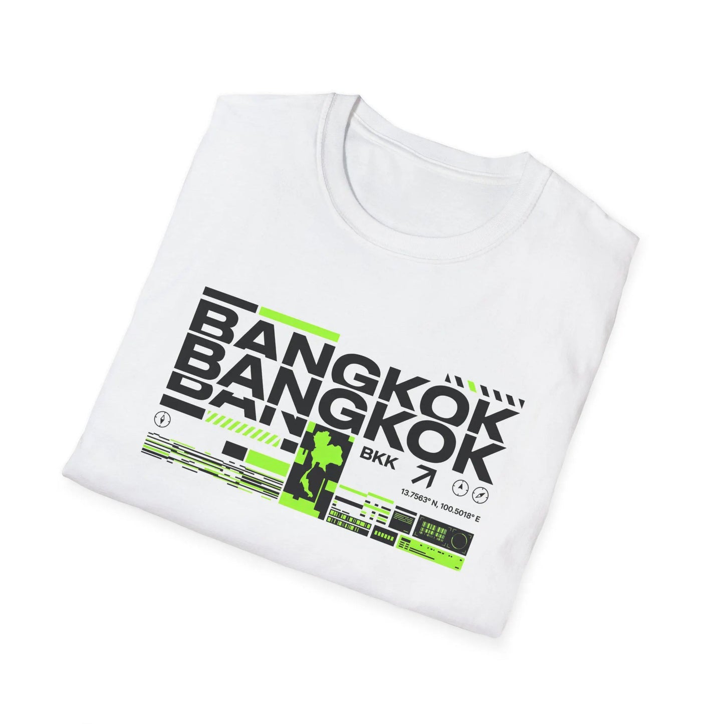 Bangkok Streetwear T-Shirt Herren – Asian Typography Tee – T-Shirt Rückansicht