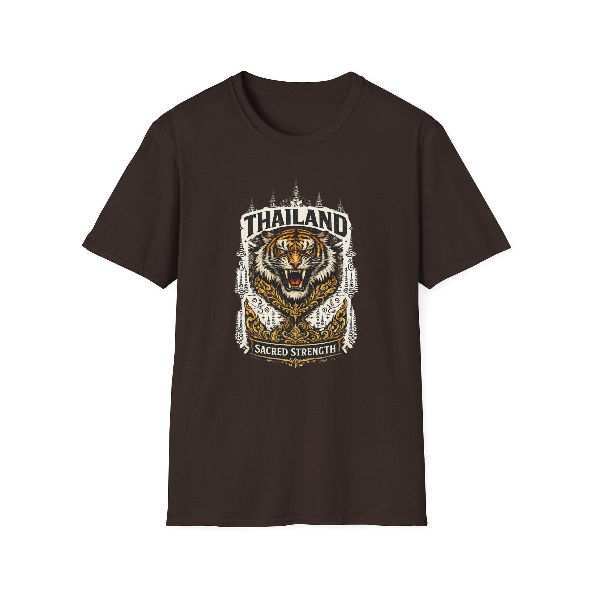 Tiger Crest T-Shirt braun — Thailand Streetwear Vorderansicht