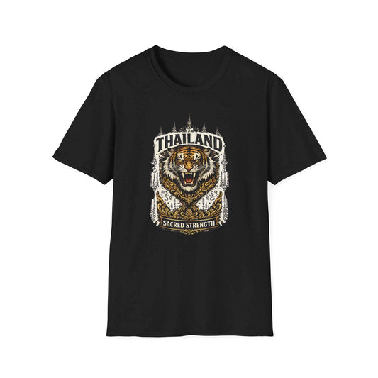 Tiger Crest T-Shirt — Thailand Warrior Badge Streetwear Herren Damen