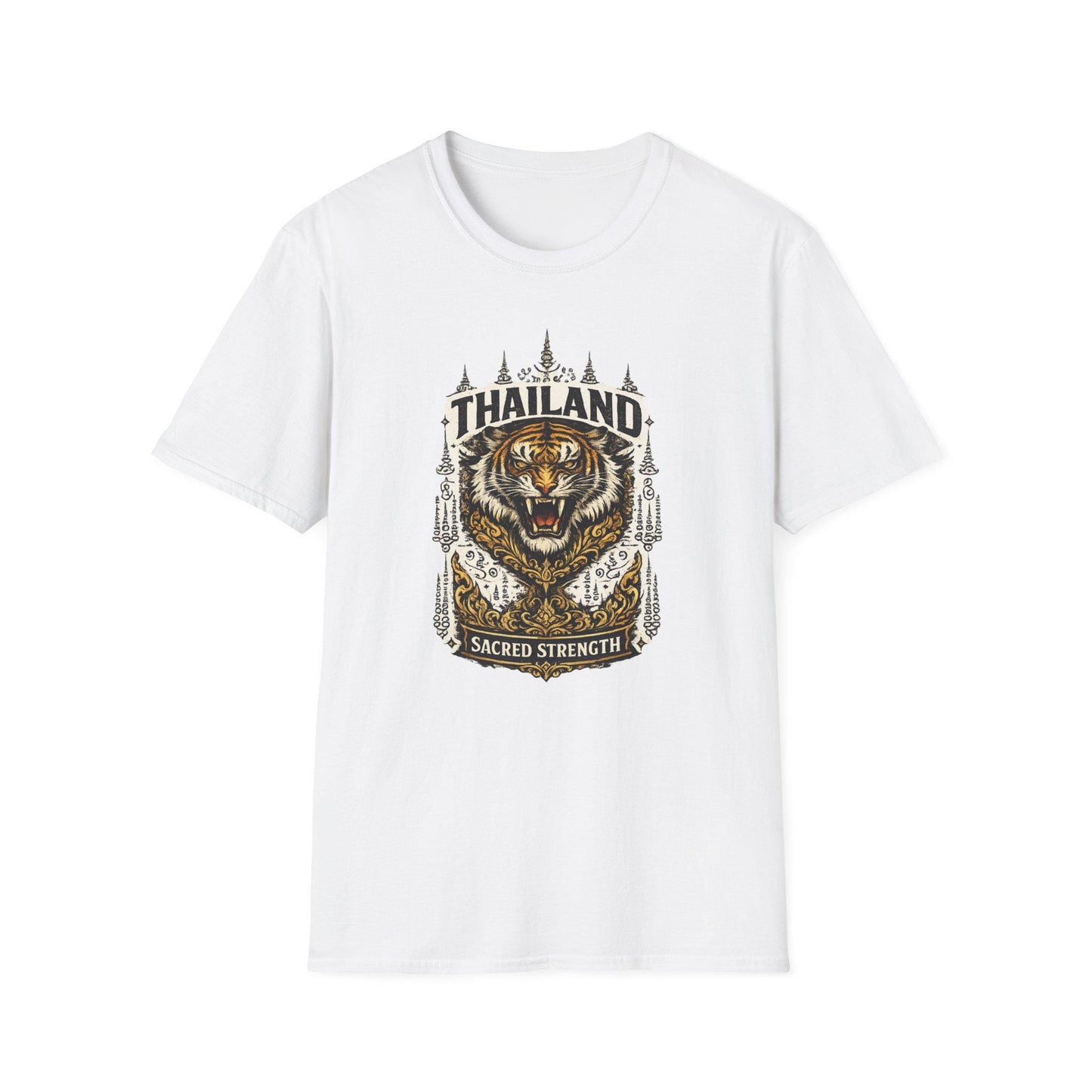 Tiger Crest T-Shirt weiß — Thailand Streetwear Vorderansicht