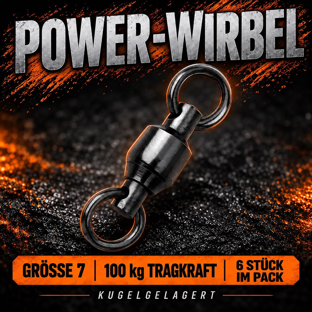 Power-Wirbel Größe 7, 100 kg Tragkraft, 6 Stück im Pack