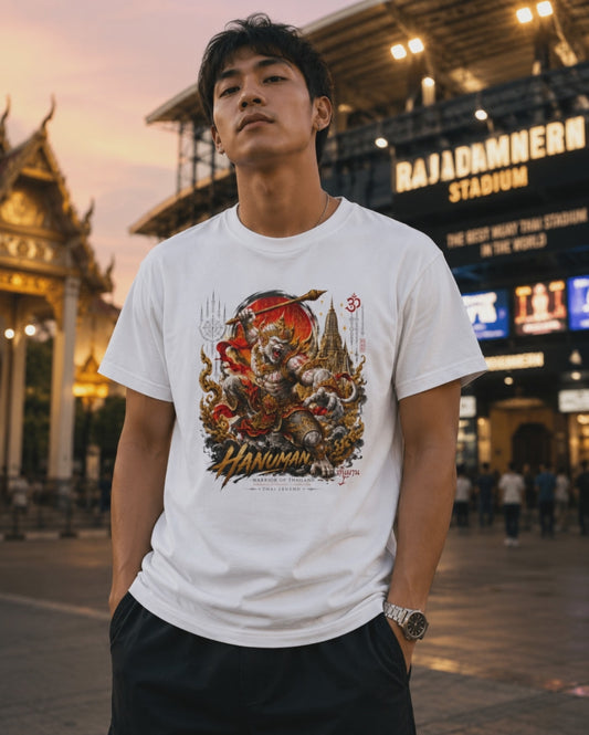 Hanuman T-Shirt — Muay Thai Sak Yant Thai Streetwear Herren Damen
