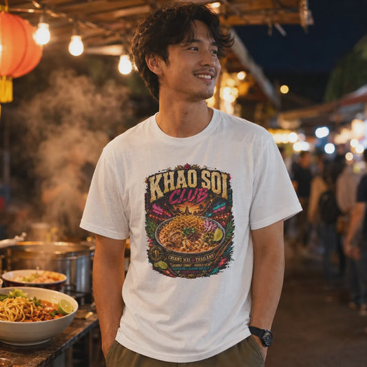 Khao Soi Club T-Shirt — Chiang Mai Thailand Thai Food Streetwear Graphic Tee