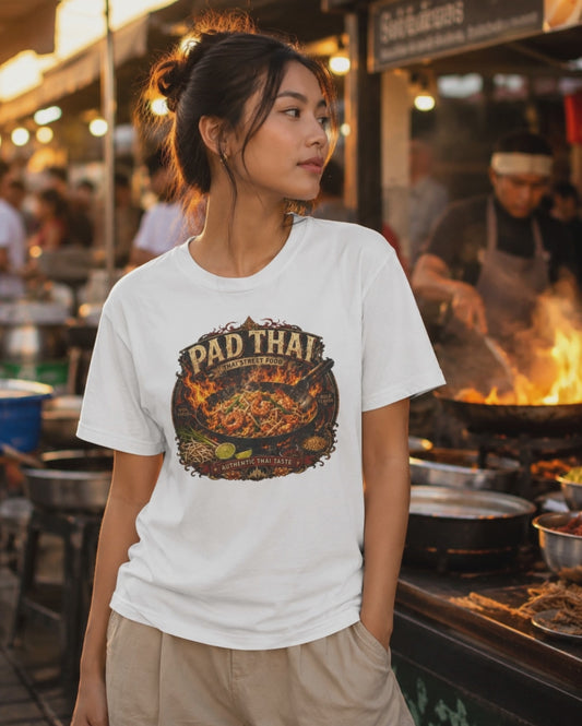 Pad Thai T-Shirt — Wok Fired Thai Street Food, Scharfe Asian Streetwear Herren Damen