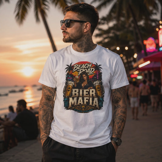 Beach Road Bier Mafia T-Shirt – Pattaya Thailand Beach Streetwear Unisex