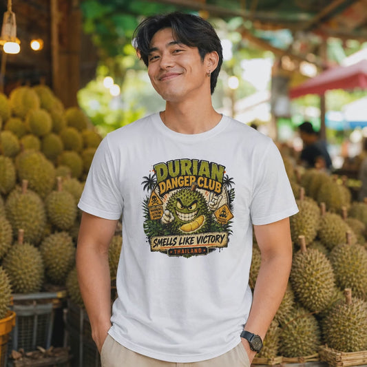 Durian Danger Club T-Shirt — Thailand Streetwear Funny Durian King of Fruits Tee