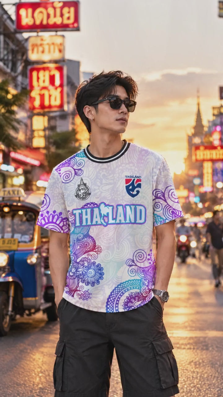 Produktvideo: Thailand Trikot Nr. 99 Lila Mandala in Bangkok