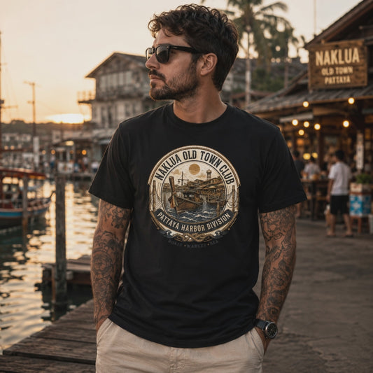Naklua Old Town Club T-Shirt – Pattaya Harbor Vintage Streetwear Tee