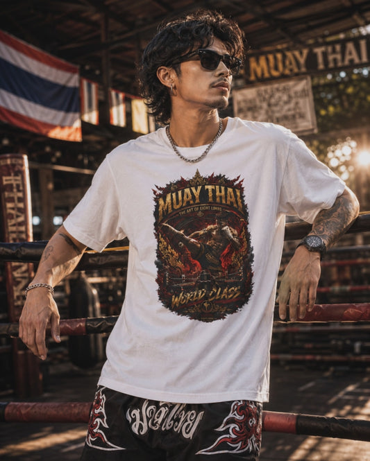Muay Thai World Class T-Shirt — Thai Streetwear Herren Damen