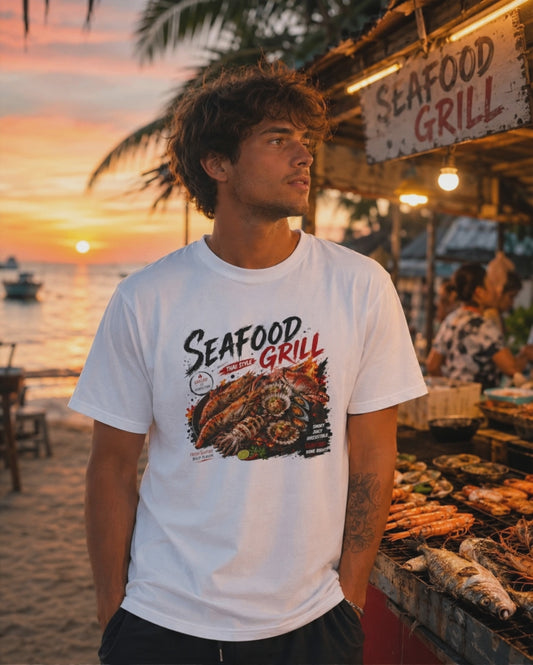 Seafood Grill T-Shirt — Thai Street Food Streetwear Herren Damen