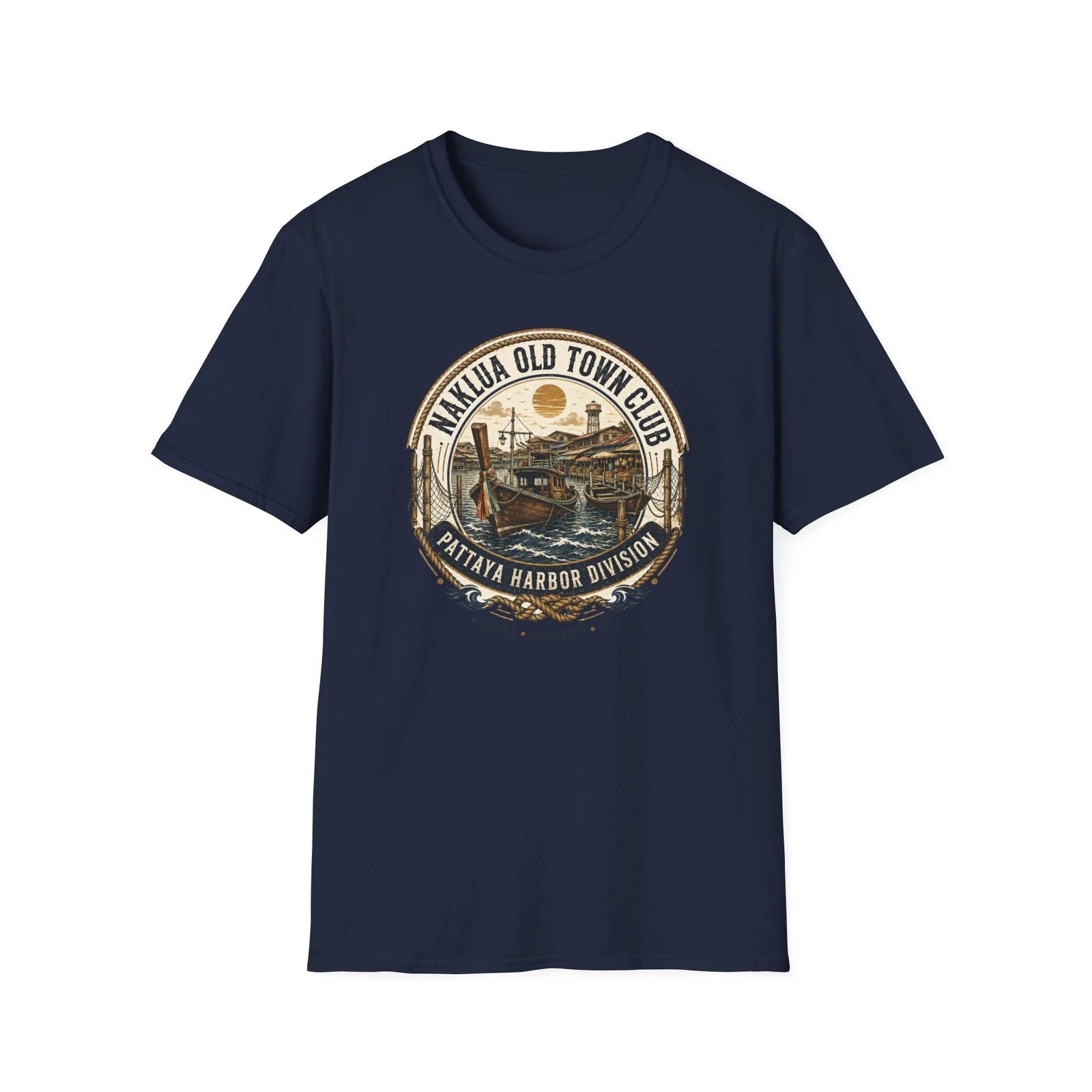 Naklua Old Town Club T-Shirt Pattaya Thailand Streetwear Groessentabelle