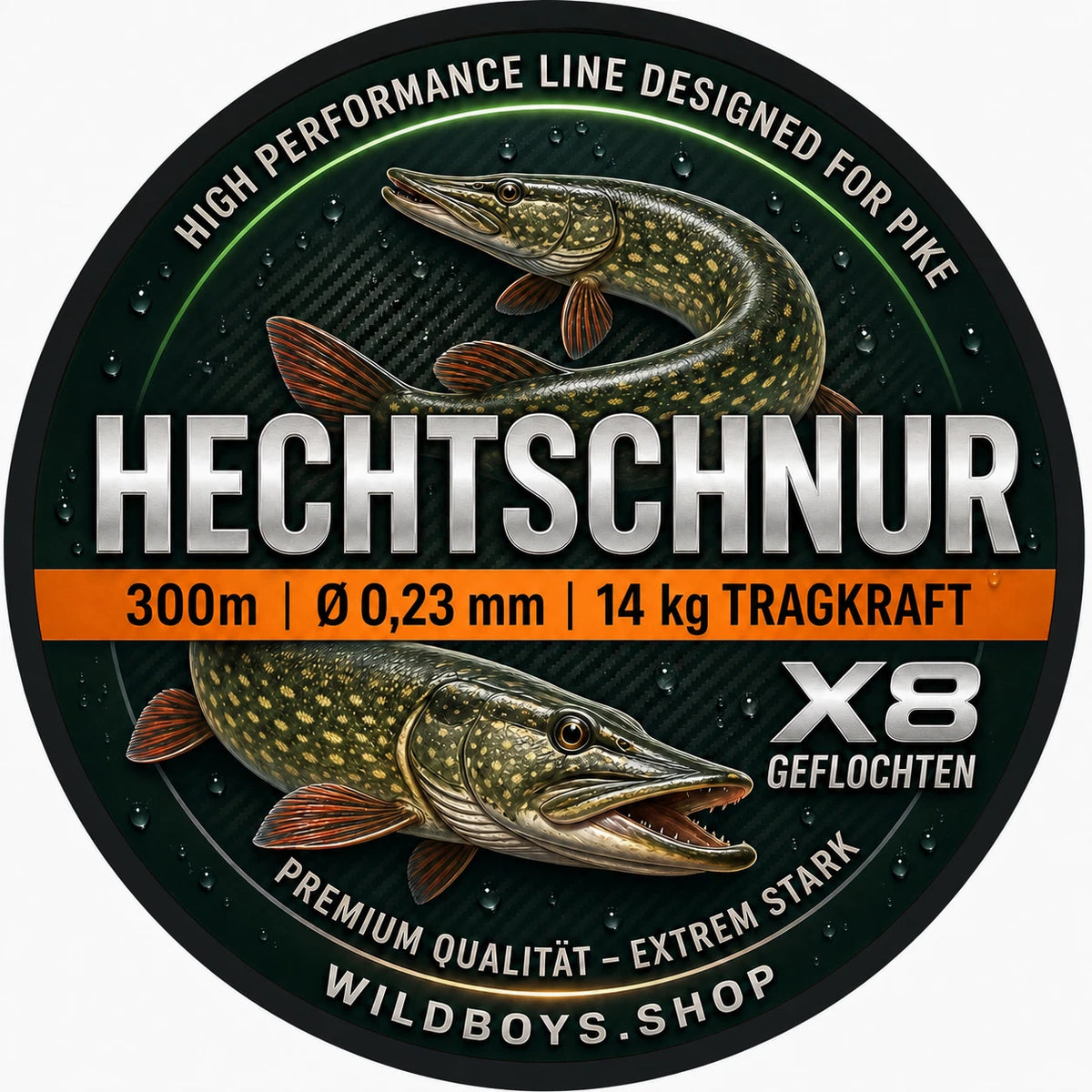 Wild Boys Fishing Hechtschnur X8 Spule