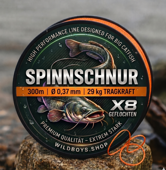 Wild Boys Fishing Spinnschnur X8 Orange 300 m 0,37 mm 29 kg