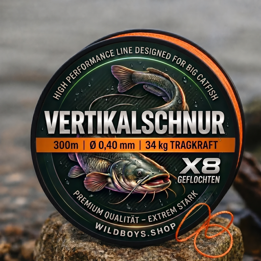 Wild Boys Fishing Vertikalschnur X8 Orange 300 m 0,40 mm 34 kg